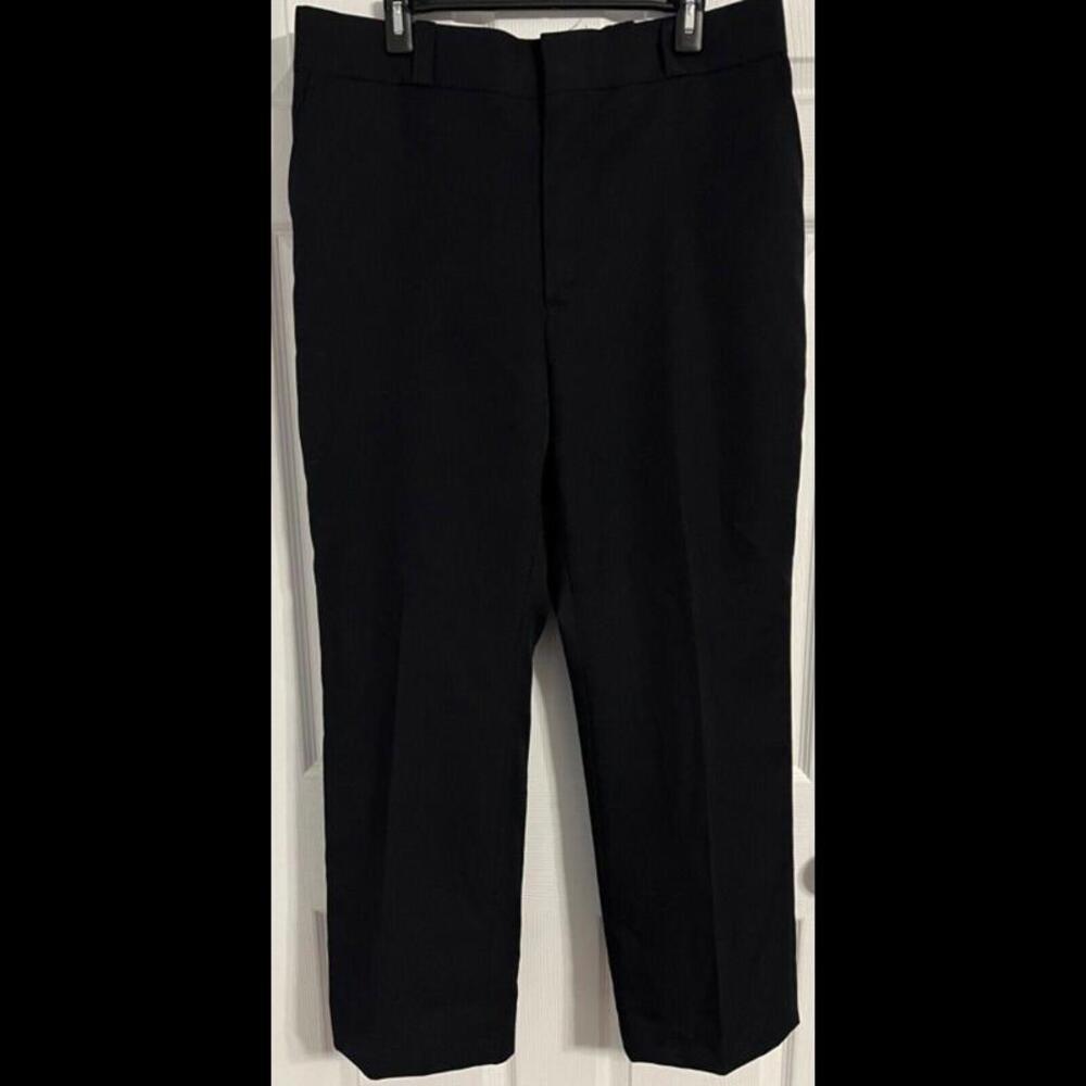 Southeastern Shirt Co. Men's Code 9 Uniform Trousers Size 37 Flat Front Black